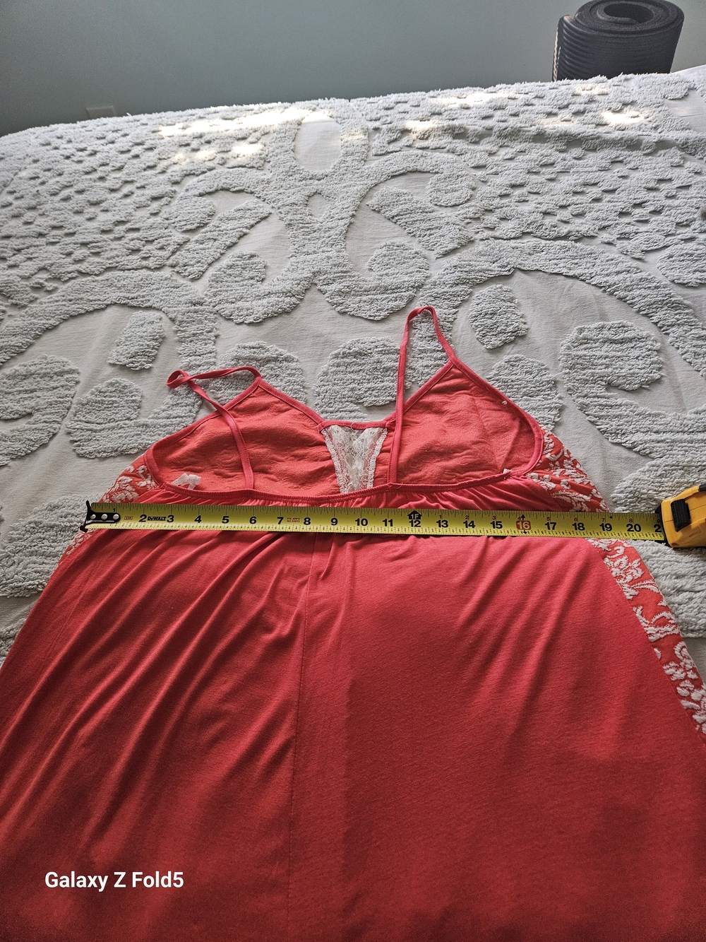 Plus Lace-Inset Floral Coral Camisole - Picture 6 of 9